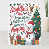 Sleigh Bells Ring Christmas カード (裏面)