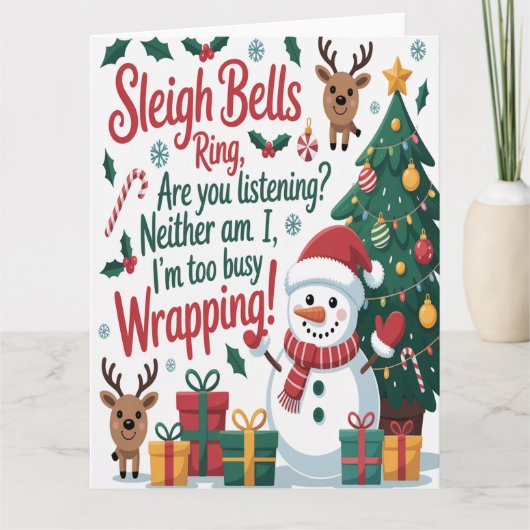 Sleigh Bells Ring Christmas カード (正面)