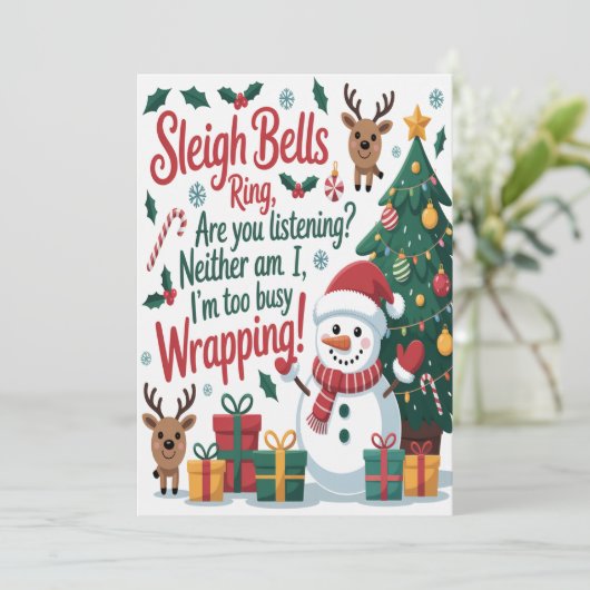 Sleigh Bells Ring Christmas カード (スタンド正面)