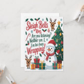 Sleigh Bells Ring Christmas カード (正面/裏面インサイチュ)