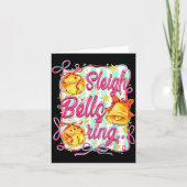 Sleigh Bells Ring Christmas Design For Girls  カード (正面)