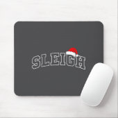 Sleigh Christmas Varsity Minimal Text Santa Hat Fa マウスパッド (マウス)