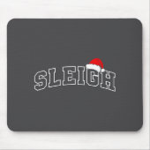 Sleigh Christmas Varsity Minimal Text Santa Hat Fa マウスパッド (正面)