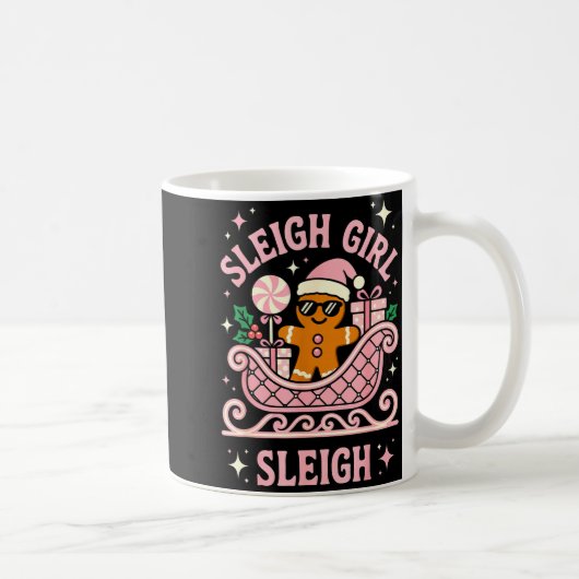 Sleigh Girl Cute Cookie Christmas  コーヒーマグカップ (右)