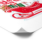 Sleigh My Name, holiday design, humorous Christmas ポスター (角)