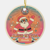 Sleigh My Vibe Funny Christmas Ornament Gift セラミックオーナメント (正面)