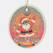 Sleigh My Vibe Funny Christmas Ornament Gift セラミックオーナメント (左)
