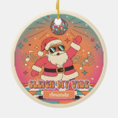 Sleigh My Vibe Funny Christmas Ornament Gift セラミックオーナメント (裏面)