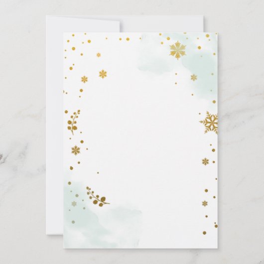 Sleigh Oh何おもしろい冬1st誕生日招待状 招待状 (裏面)