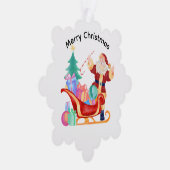 Sleigh Personalize Paper Card Ornament オーナメントカード (右)