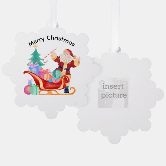 Sleigh Personalize Paper Card Ornament オーナメントカード (正面/裏面)