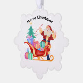 Sleigh Personalize Paper Card Ornament オーナメントカード (左)