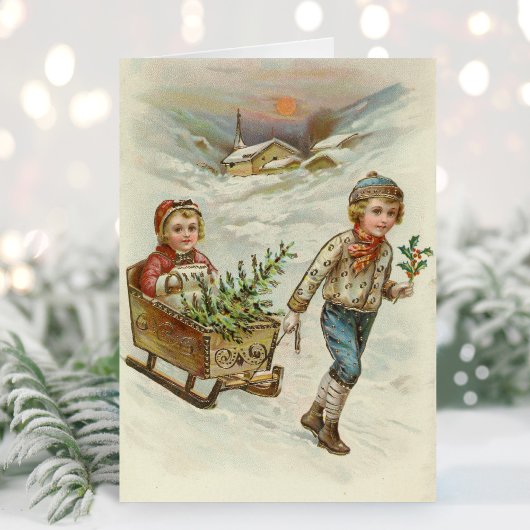 Sleigh Ride | Vintage Christmas カード