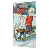 Sleigh riding at Christmas time クリップボード (左)