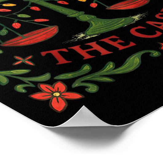 Sleigh The Case Funny Lawyer Xmas Design ポスター (角)