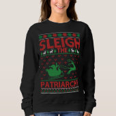 Sleigh The Patriarchy Feminist Christmas スウェットシャツ (正面)