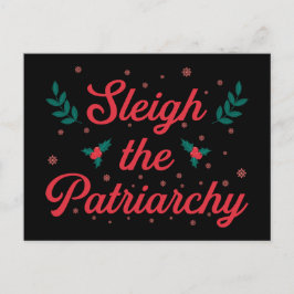 Sleigh The Patriarchy Feminist Christmas ポストカード