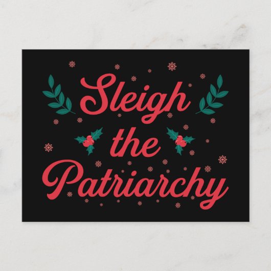 Sleigh The Patriarchy Feminist Christmas ポストカード (正面)