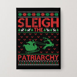 Sleigh The Patriarchy Feminist Christmas 缶バッジ