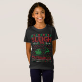 Sleigh The Patriarchy Feminist Christmas Tシャツ (正面フル)