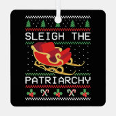 Sleigh The Patriarchy I メタルオーナメント (裏面)