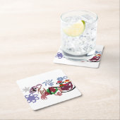  Sleigh winter  スクエアペーパーコースター (インサイチュ)