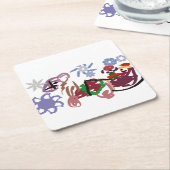  Sleigh winter  スクエアペーパーコースター (アングル)