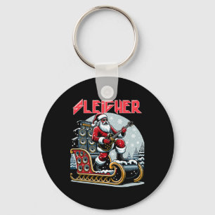 Sleigher Hail Santa ヘヴィメタル クリスマス ロック Xmas キーホルダー