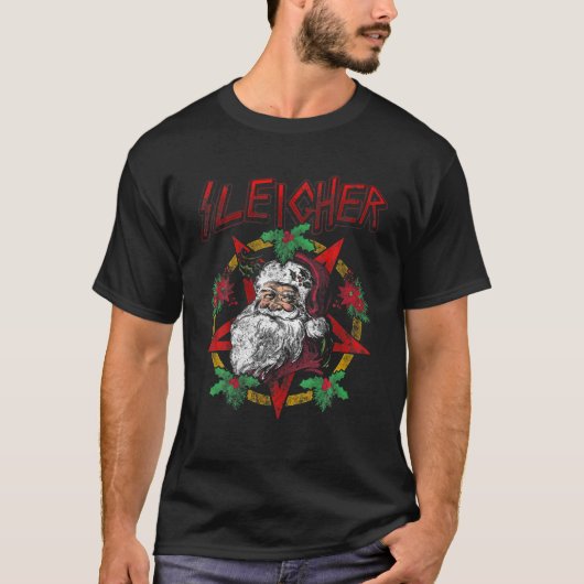 Sleigher - Heavy Metal Santa Claus - Christmas Xma Tシャツ (正面)