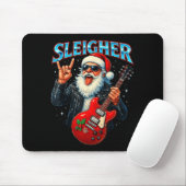 Sleigher Rock Santa Funny Metal Christmas Design マウスパッド (マウス)