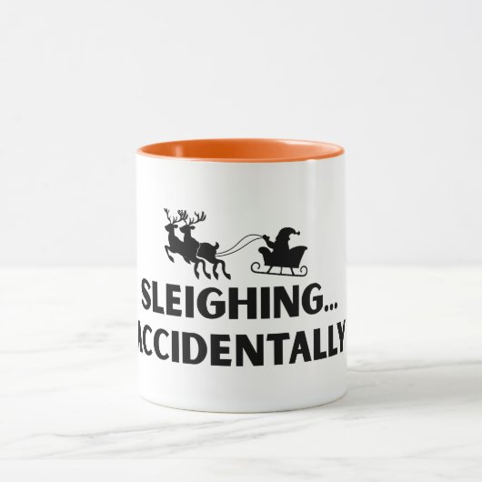 Sleighing Accidentally Funny Sarcastic Mug マグカップ (中央)