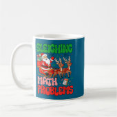 Sleighing Math Problems Funny Teacher Christmas Qu コーヒーマグカップ (左)
