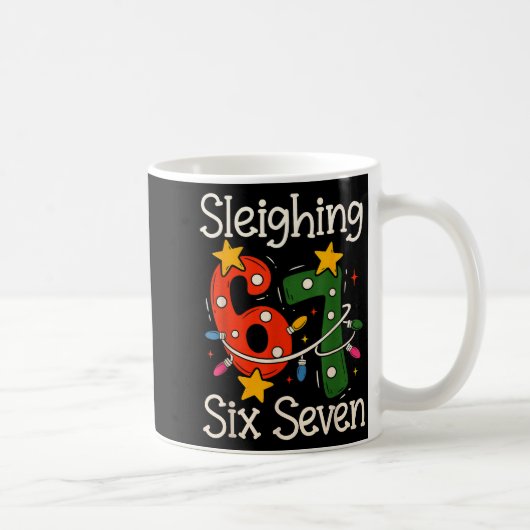 Sleighing Six Seven 67 ミーム クリスマス Gen Z アルファ世代 コーヒーマグカップ (右)
