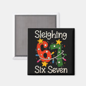 Sleighing Six Seven 67 ミーム クリスマス Gen Z アルファ世代 マグネット (正面/裏面)