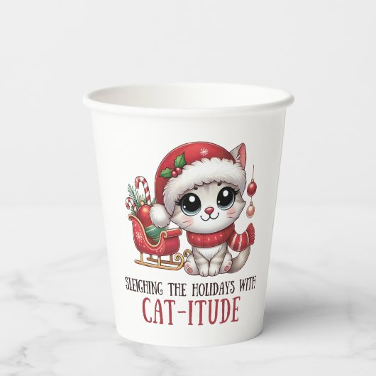 Sleighthing the holidays with Catutitude 紙コップ (裏面)