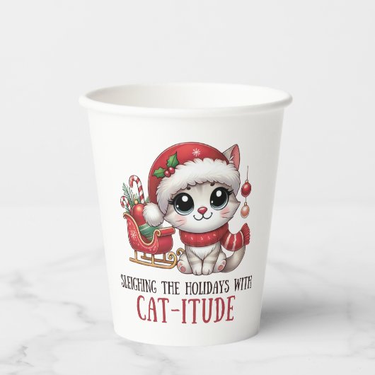Sleighthing the holidays with Catutitude 紙コップ (正面)