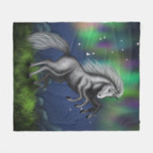 Sleipnir陛下：オーディンの8本足の馬 フリースブランケット (正面(横))