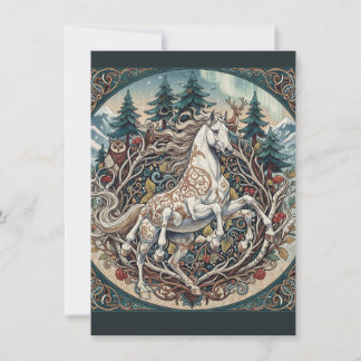 Sleipnir Woodland Myth Art Flat Thank You Card サンキューカード