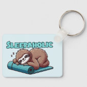 Sleppaholic - Sleeping Sloth On Yoga mat キーホルダー (正面)