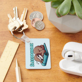 Sleppaholic - Sleeping Sloth On Yoga mat キーホルダー