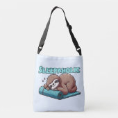 Sleppaholic - Sleeping Sloth On Yoga mat クロスボディバッグ (裏面)