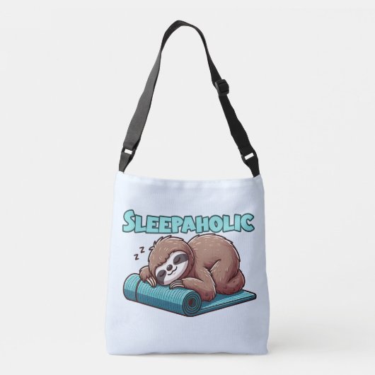 Sleppaholic - Sleeping Sloth On Yoga mat クロスボディバッグ (裏面)