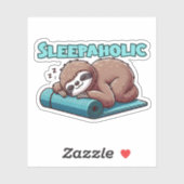 Sleppaholic - Sleeping Sloth On Yoga mat シール (シート)