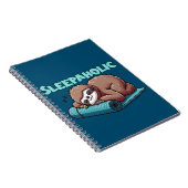 Sleppaholic - Sleeping Sloth On Yoga mat ノートブック (右側)