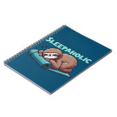 Sleppaholic - Sleeping Sloth On Yoga mat ノートブック (左側)