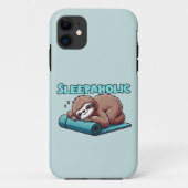 Sleppaholic - Sleeping Sloth On Yoga mat Case-Mate iPhoneケース (裏面)