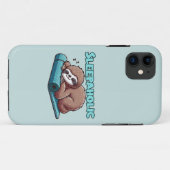Sleppaholic - Sleeping Sloth On Yoga mat Case-Mate iPhoneケース (裏面(横))