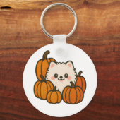Sleutelhanger Halloween Pomeranian – Cute & Spooky キーホルダー (裏面)