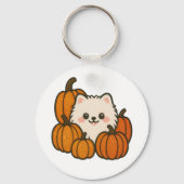 Sleutelhanger Halloween Pomeranian – Cute & Spooky キーホルダー (裏面)