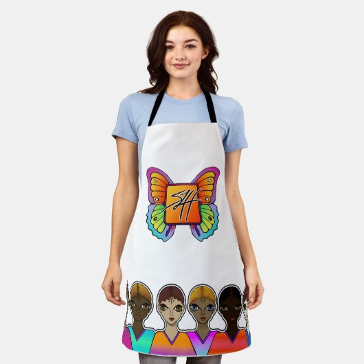 SLHデザイン エプロン (着用した状態)